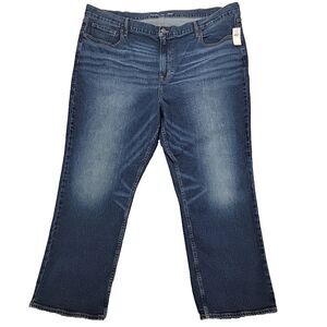 Old Navy NWT Mens Jeans Size 48x30 Straight Leg Built In Flex Dark Blue Denim